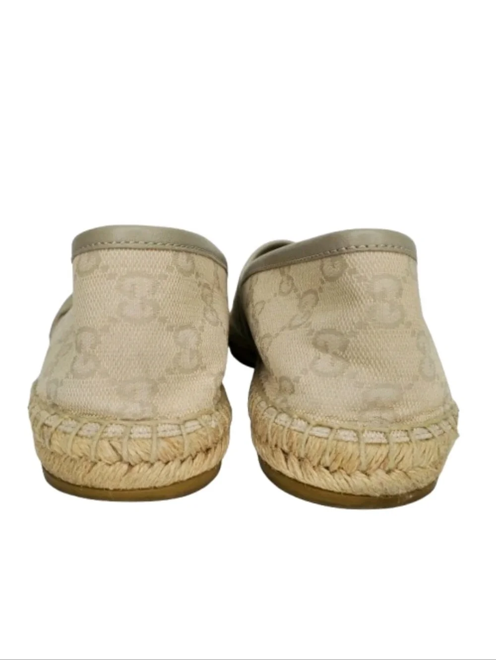 Gucci GG Supreme Monogram Canvas Slip On Espadrille Flats